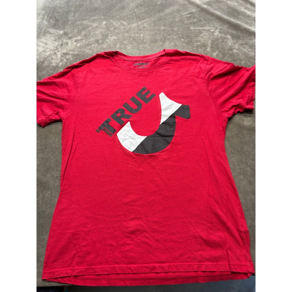True Religion‎ Men's Red Logo Graphic T Shirt Size L